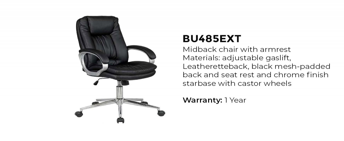 Mid Back Office Chair With Wheels