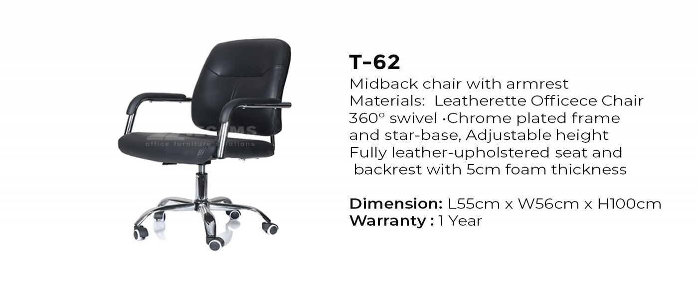 Mid Back Office Leatherette Chair