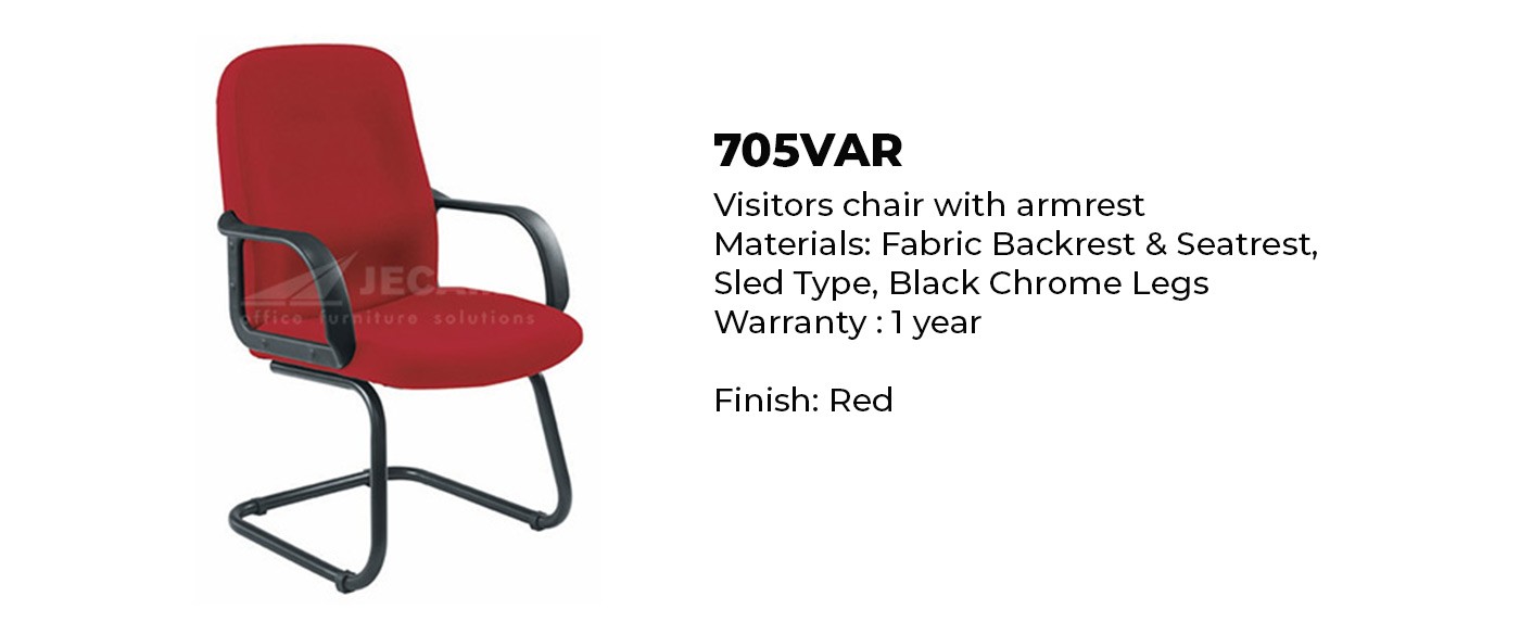 elegant red visitor chair