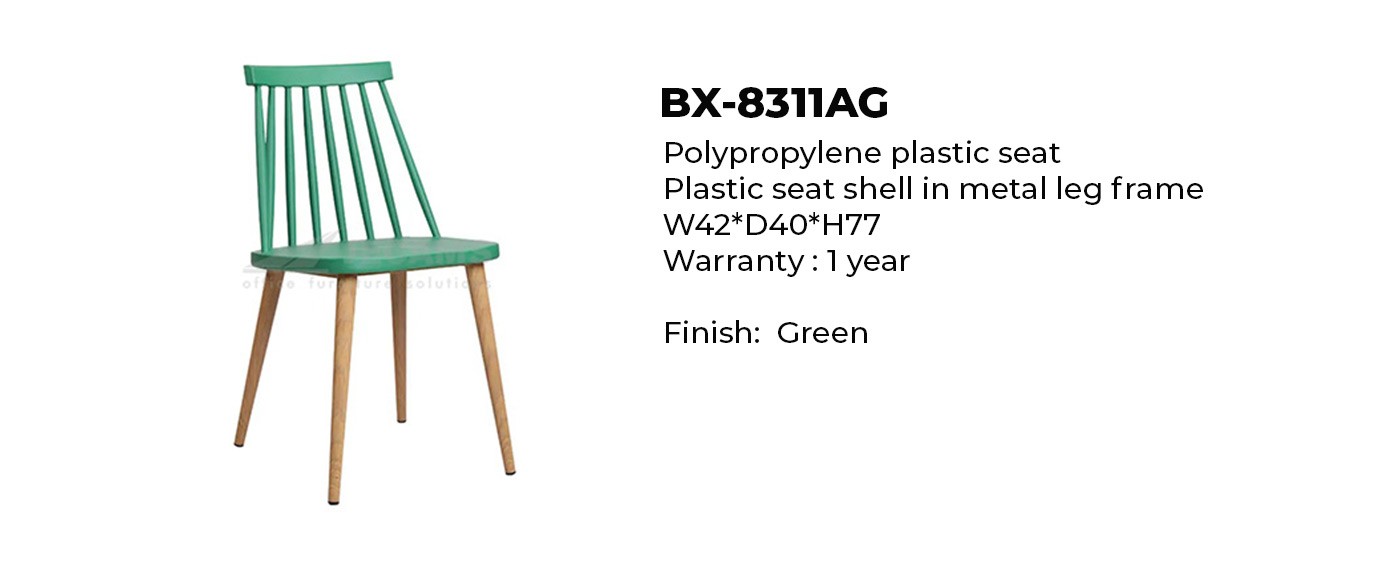green stylish plastic chair