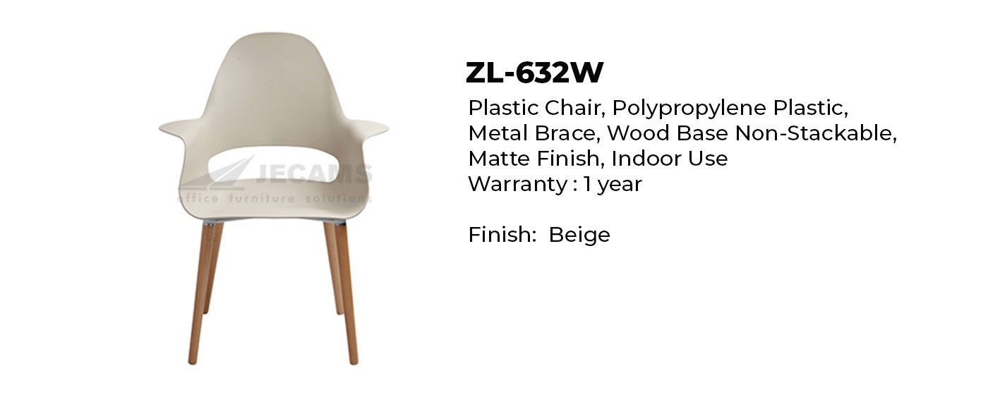 beige modern plastic chair