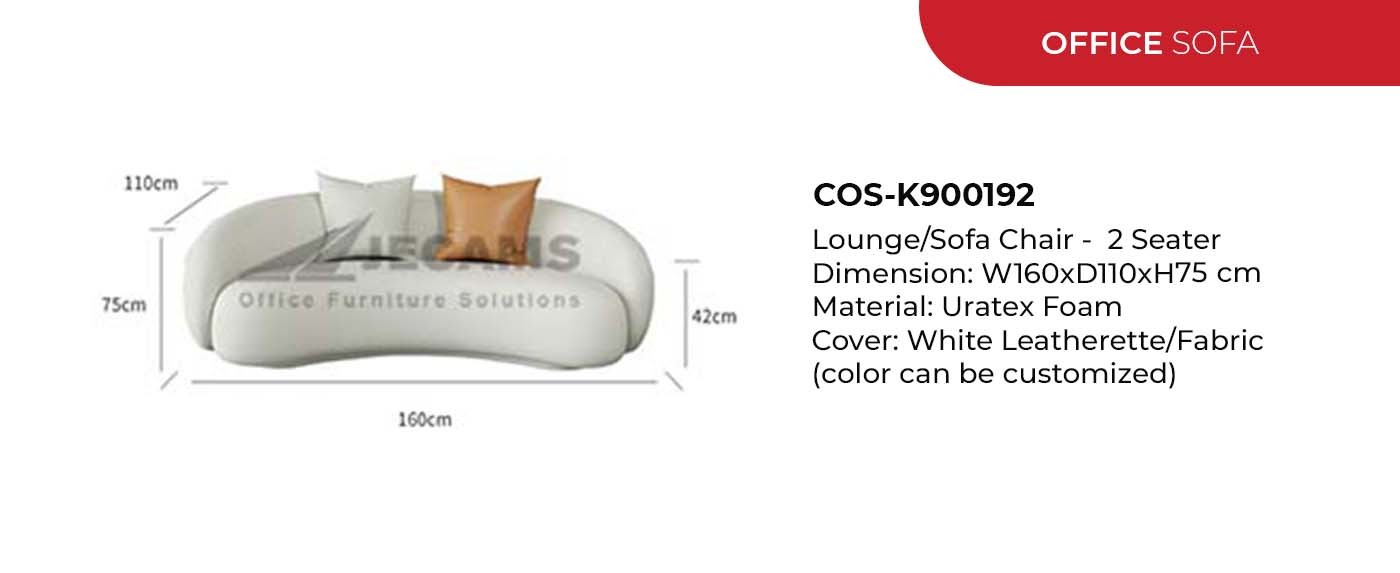 white 2 -seater lounge chair