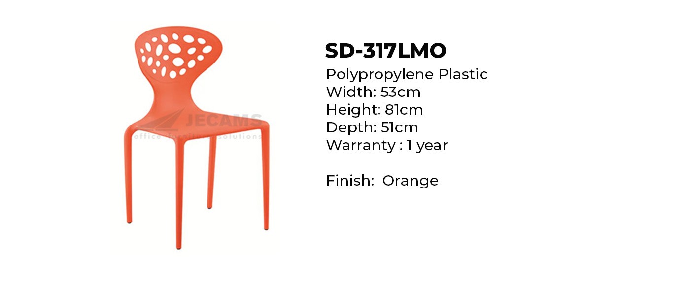 orange unique plastic chair