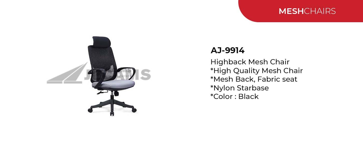 black office mesh chair