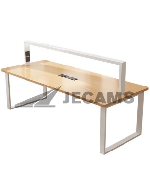Student desk with built-in wire compartment