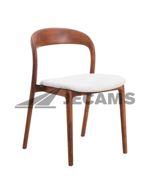 Wood frame stackable chair