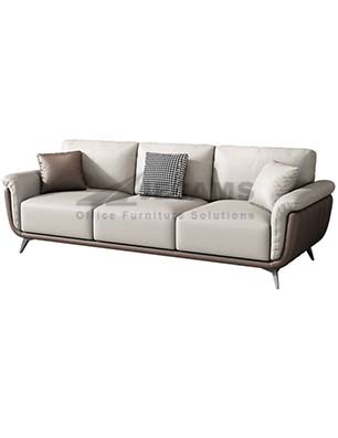 Long Leatherette Office Sofa
