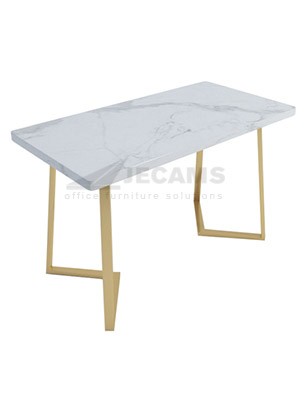 White and Gold Melamine Pantry Table