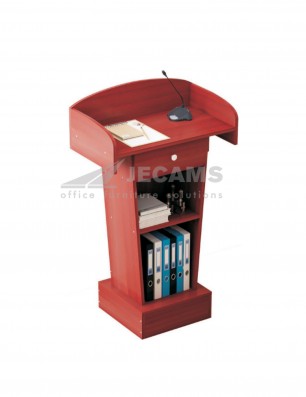 podium with locking cabinet