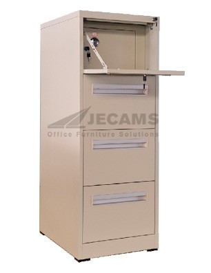Filing Cabinet Steel 4 Drawer Esf4 With Safe Jecams Inc