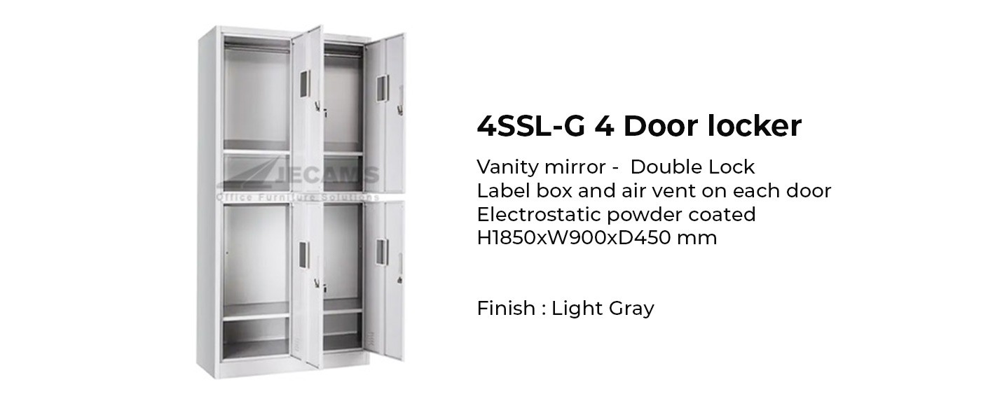 light gray 4 drawer steel filing cabinet
