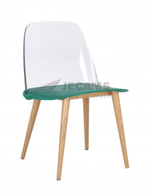 acrylic backrest stackable chairs