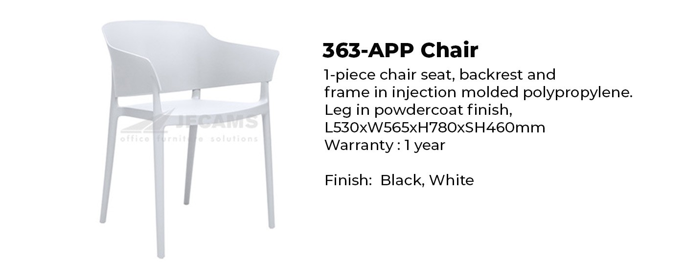 plastic chair black white