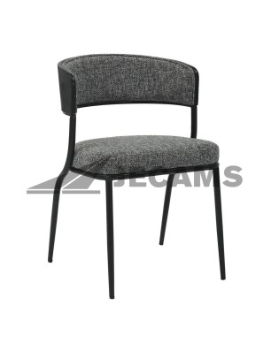Black metal frame stackable chairs