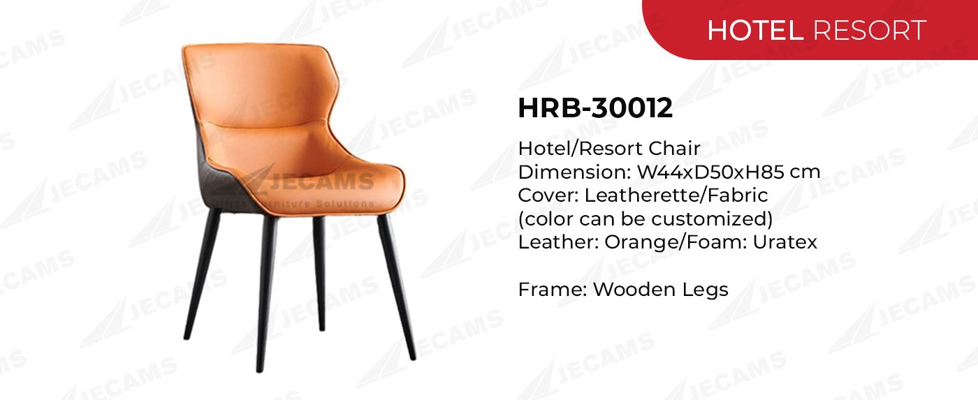 orange luxe hotel chair