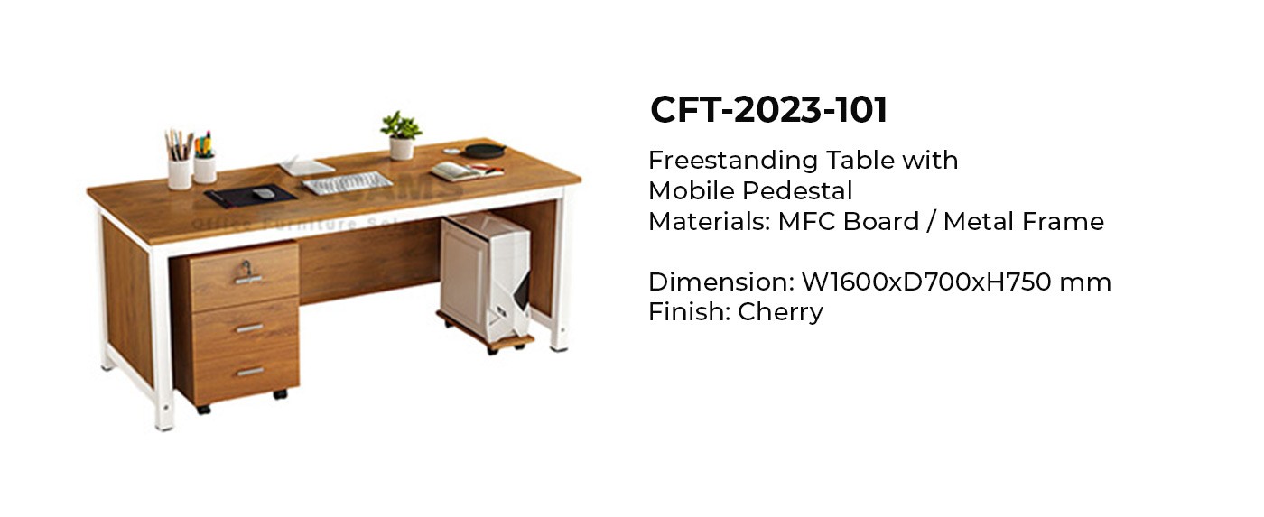 MFC Board Metal Frame Free standing table