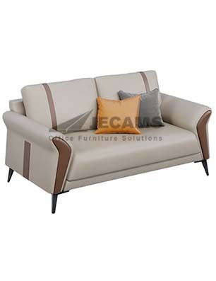 Gray Brown Modern Sofa 2-Seater