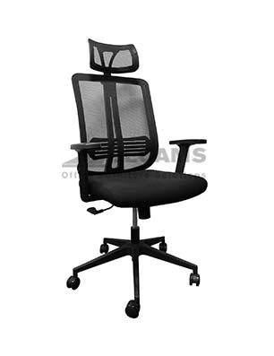 Black Frame Mesh Chair