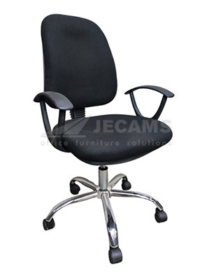 Black Fabric Clerical Office Chair