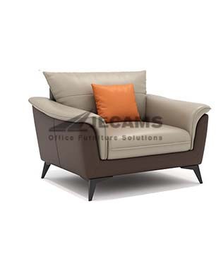 Gray Brown Sofa Chair 1-Seater
