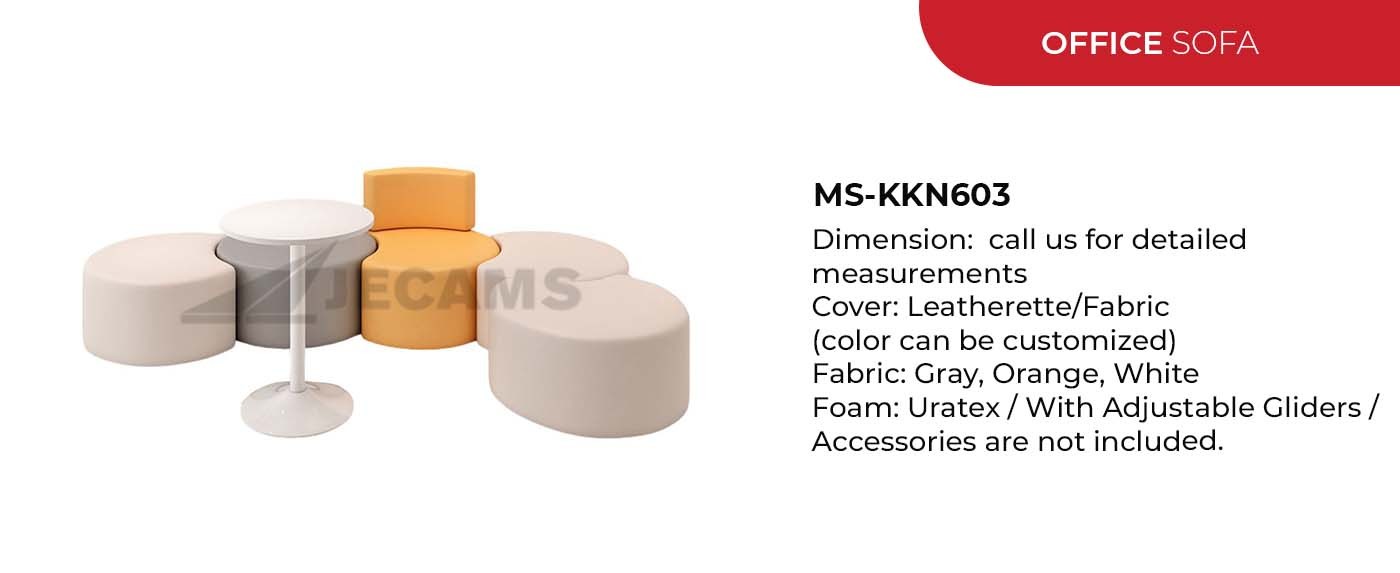 gray and orange office sofa