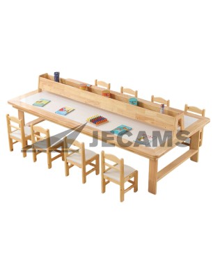 Study table with desk caddy for organized study space