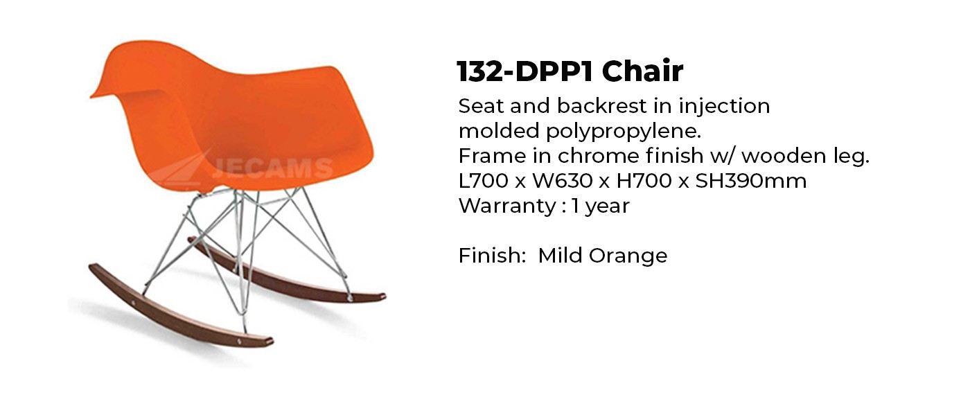 plastic chair mild orange