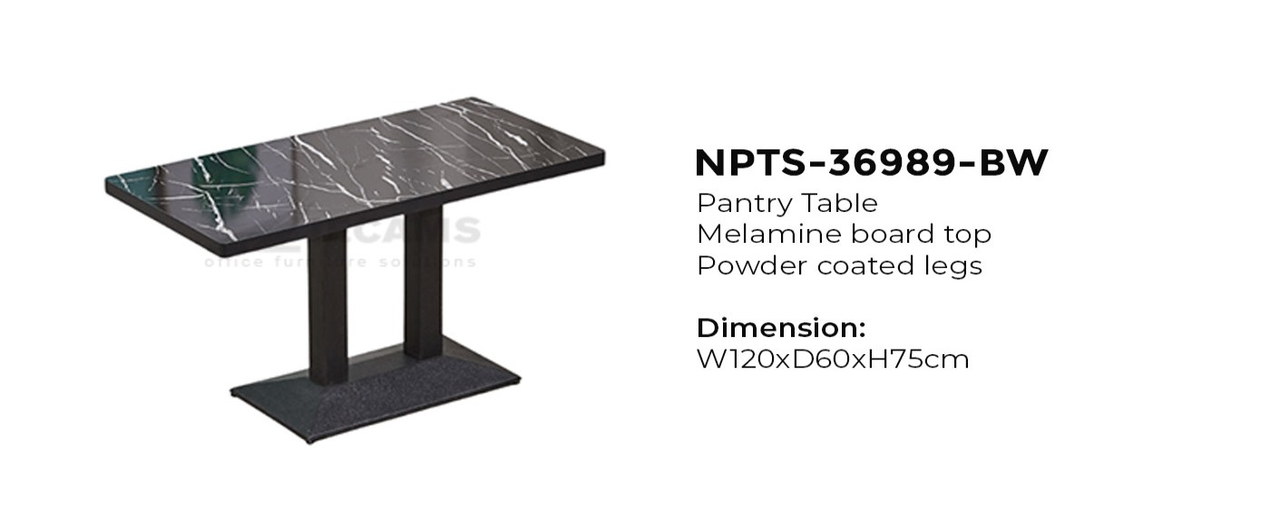 Black Rectangular Pantry Table