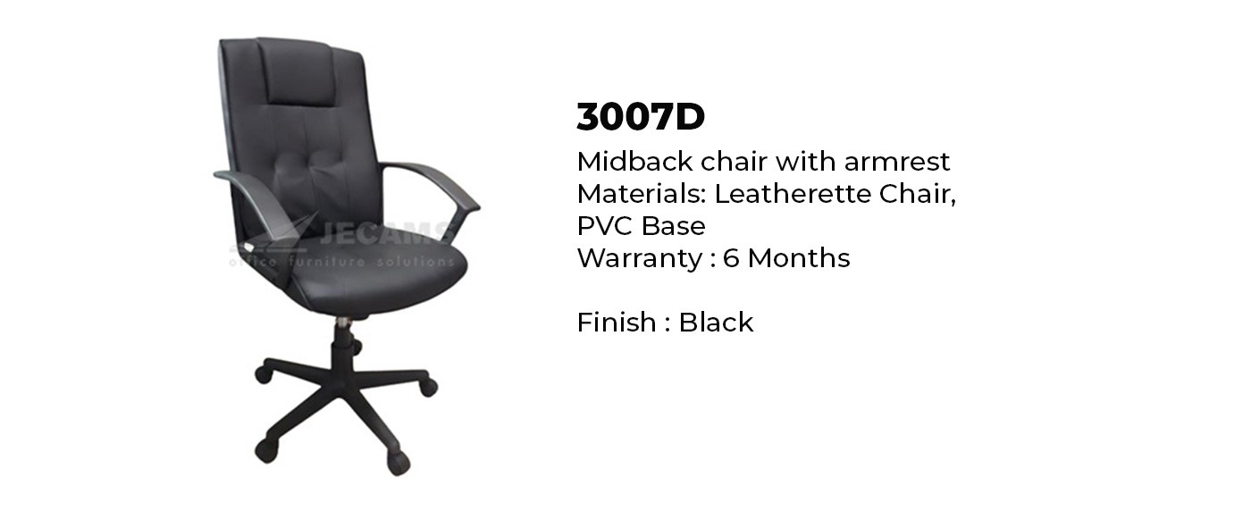Midback office chair with wheels