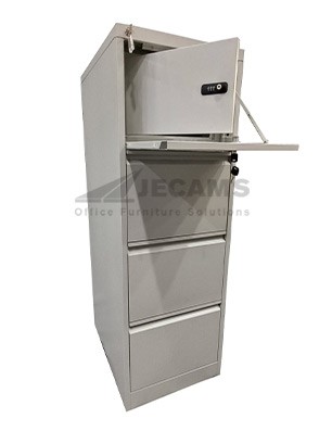 steel filing cabinet with vault