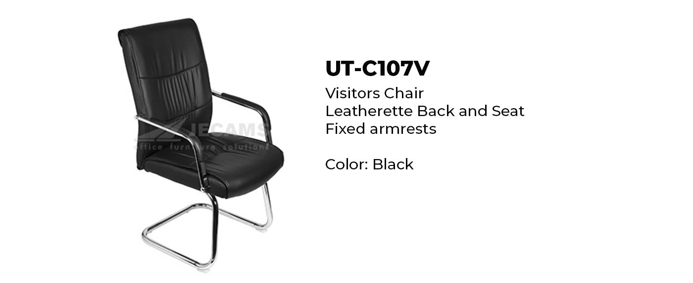 elegant black visitor chair