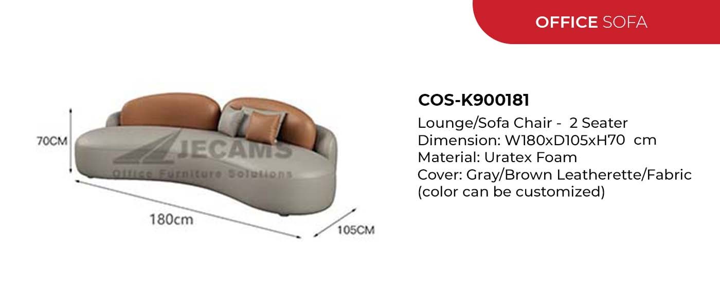 leatherette office sofa 2 seater