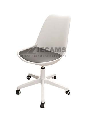 White Finish Midback Chair