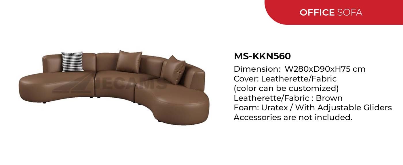 brown office sofa