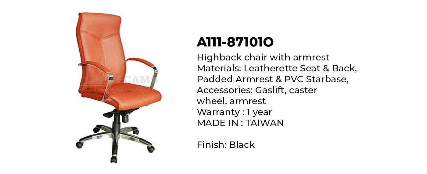 black highback office chair