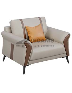 Single Gray Brown Modern Sofa