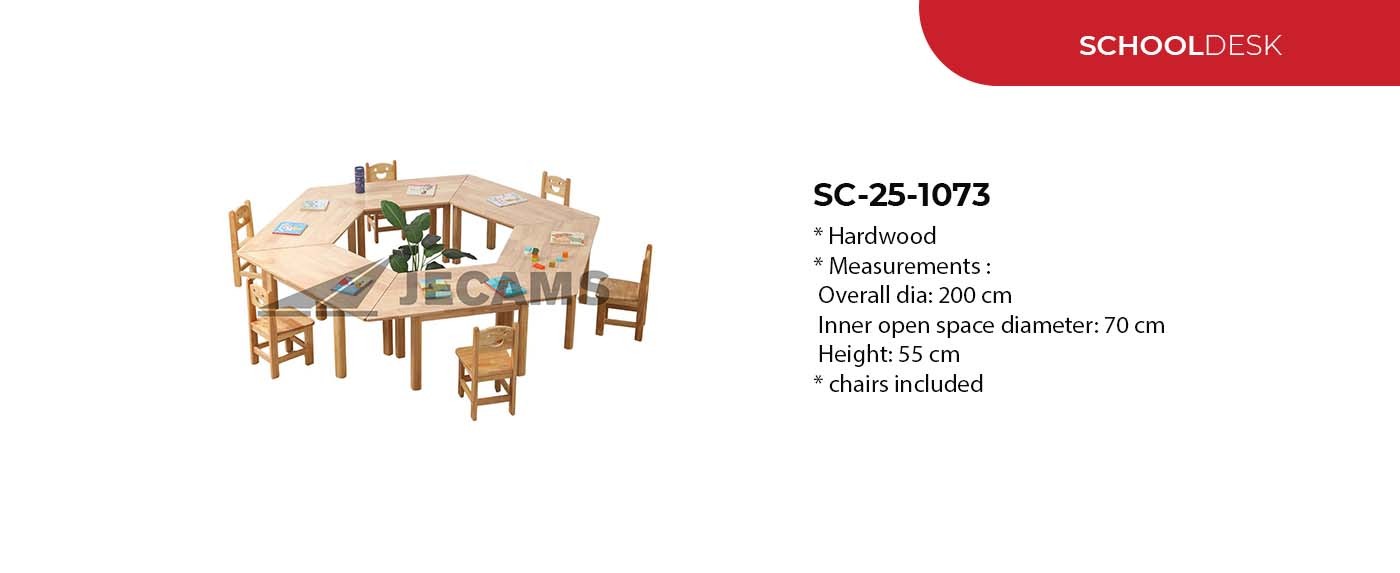 hardwood modular school desk