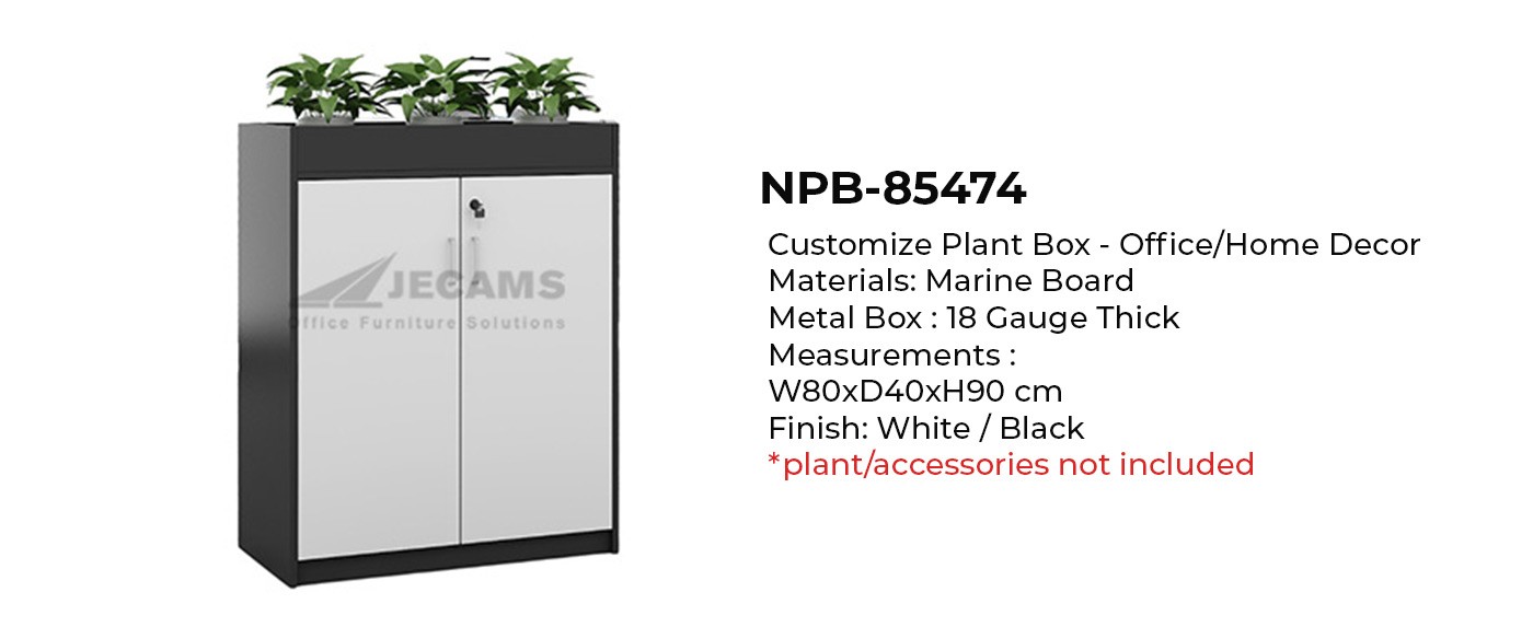 white black plant box