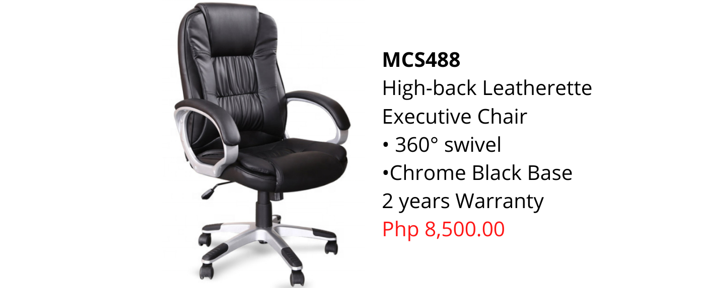 Black executive chair with armrest