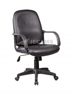 mid back leather office chair AC 012PVC
