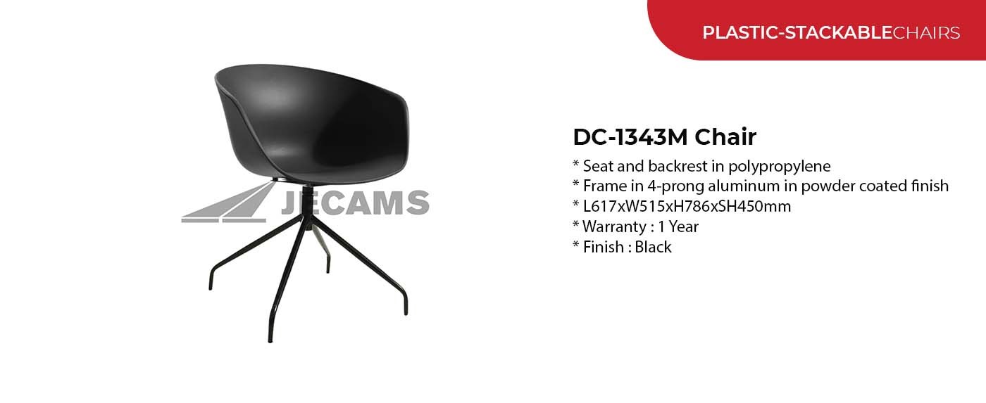 black office chair Jecams Inc.