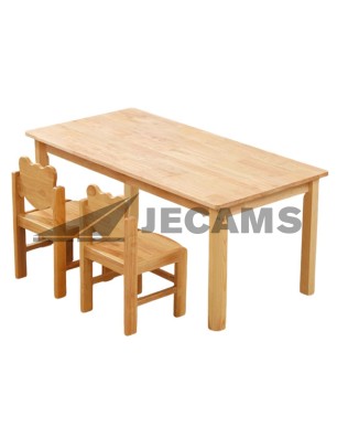 Hardwood school desk and chairs