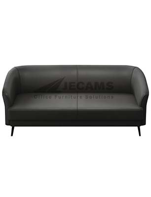 Classic Black 2-Seater Sofa