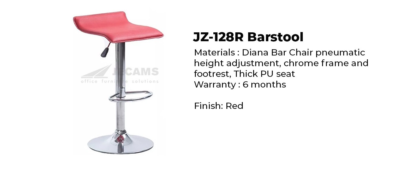 Red Modern Bar Stool Chair