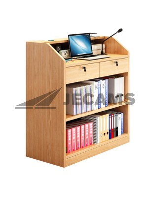 Wooden lectern featuring smooth and refined edges