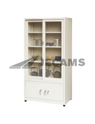 Steel Filing Cabinet with Swing Glass Door