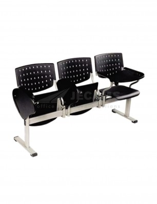 3 seater gang chair silver frame