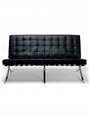 black reception sofa for office