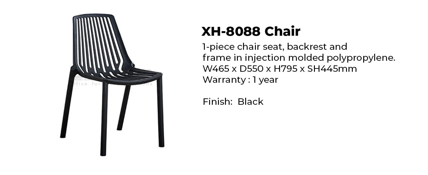plastic chair black