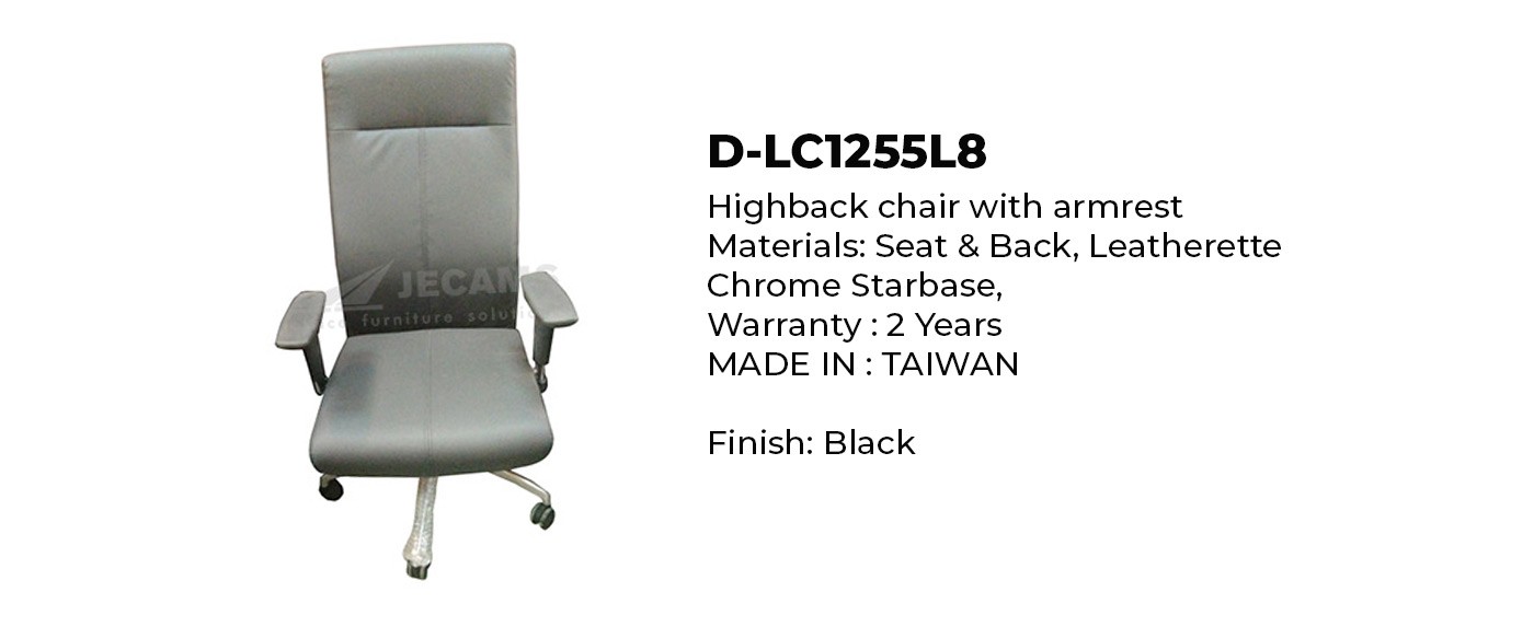 black elegant highback office chair